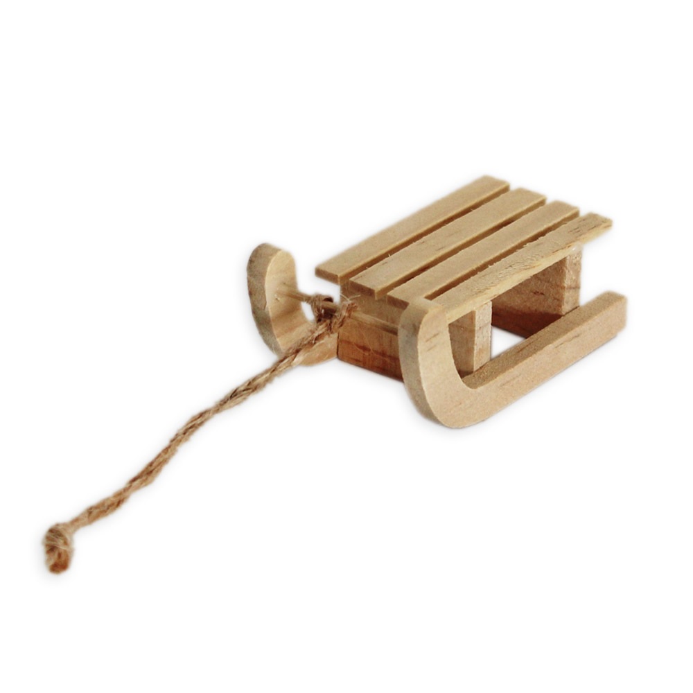 Sáně dřevo závěs 6,5cm natural